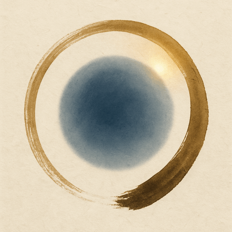 오온·12연기 속 식 상호의존 추상 수묵화